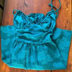 Strappy sun dress, deep turquoise, size small, NWT